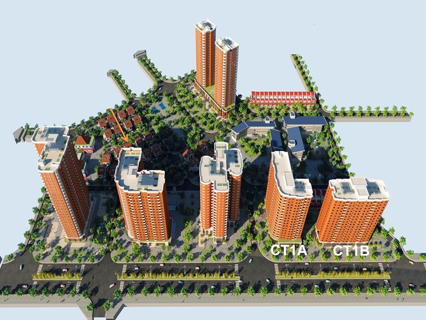 Khu căn hộ CT1A, CT1B Nghĩa Đô